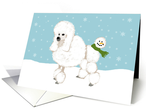 Fun Poodle Holiday Card for Veterinarian card (1455282)