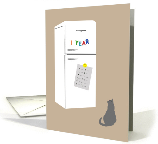 1 Year Recovery Birthday of 12 Step Recovery card (1455488)