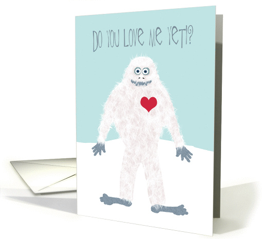Fun Romantic Yeti card (1461270)