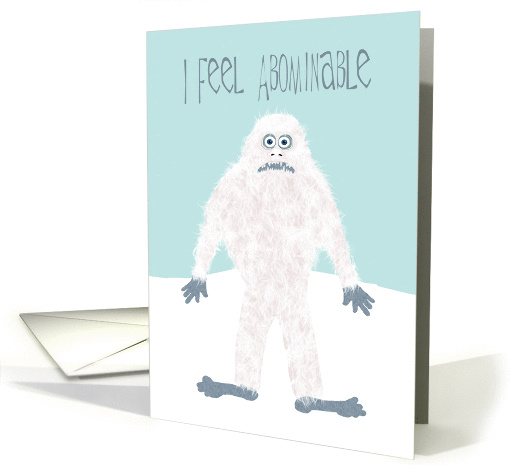 Funny Belated Wedding Anniversary Featuring the Abdominal Snowman card