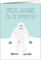 Get Well from Appendectomy Featuring the Abominable Snowman card