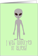 Funny Alien Belated Birthday card