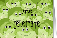 Funny Invitation, Lettuce Celebrate card
