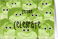 Funny Party Invitation, Lettuce Celebrate card