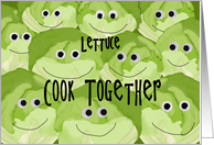 Funny Cooking Party Invitation, Lettuce Cook Together card