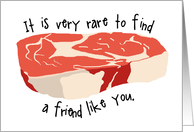 Funny Steak Good Bye card