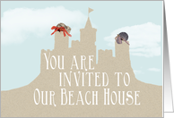 Beach House Invitation card
