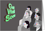 3D Movie Audience Get Well card
