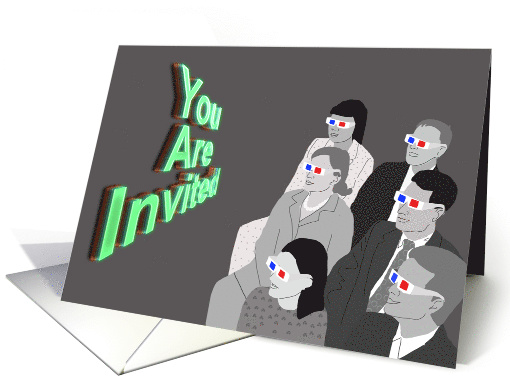 3D Movie Audience, Invitation card (1477796)