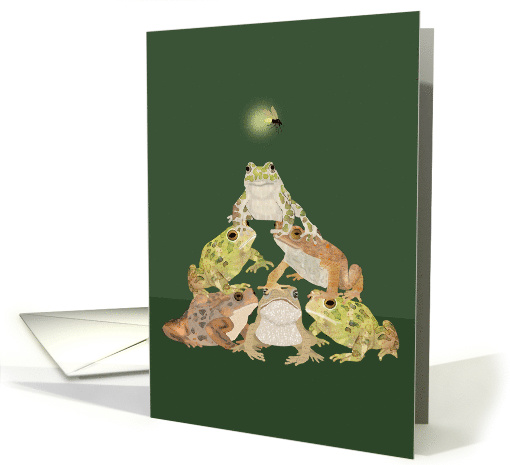 Toads Forming a Tree for Christmas card (1496102)