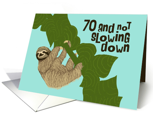 Sloth 70th Birthday card (1520144)