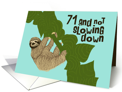Sloth 71st Birthday card (1520836)