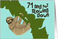 Sloth 71st Birthday card