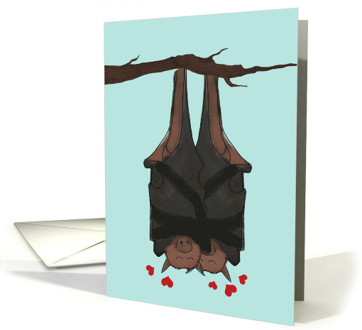 Moved In Together Announcement and New Address, Bats Hanging card
