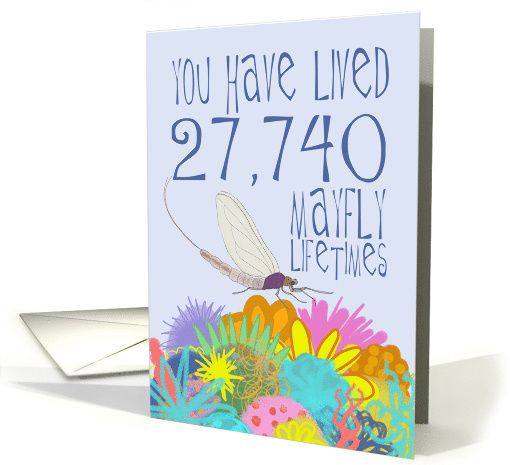 Mayfly 76th Birthday card (1531712)