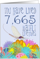 Mayfly 21st Birthday card