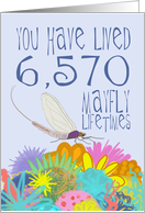 Mayfly 18th Birthday card