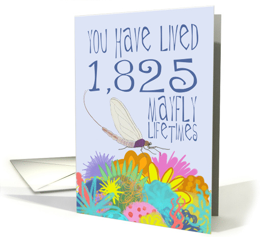 Mayfly 5th Birthday card (1535702)