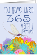 Mayfly 1st Birthday card