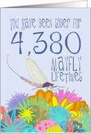 12th Anniversary of Addiction Recovery, in Mayfly Years card