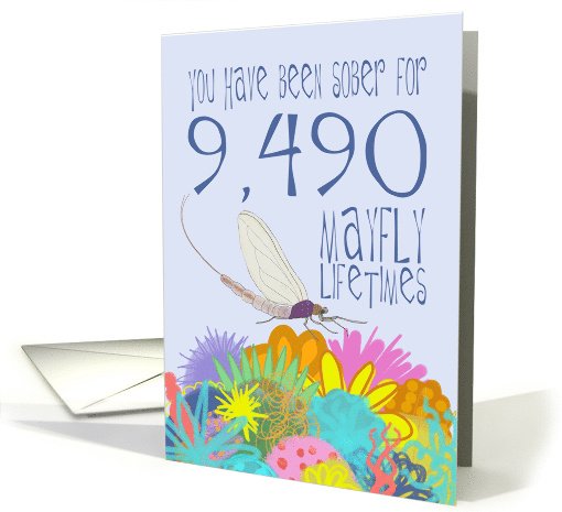 26th Anniversary of Addiction Recovery, in Mayfly Years card (1542508)