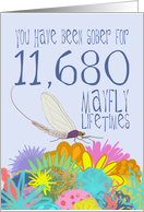 32nd Anniversary of Addiction Recovery, in Mayfly Years card