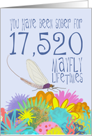 48th Anniversary of Addiction Recovery, in Mayfly Years card