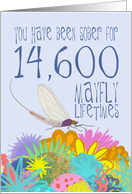 40th Birthday of Addiction Recovery, in Mayfly Years card