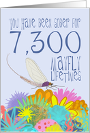 20th Birthday of Addiction Recovery, in Mayfly Years card