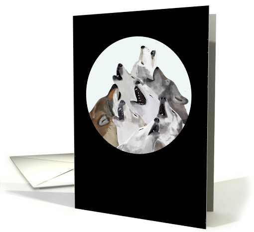 Wolves Howling at the Moon, Blank card (1553436)