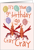 9th Birthday, Go Cray Cray card