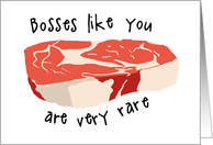 Funny Steak Pun Birthday for Boss card