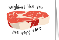 Funny Steak Pun Birthday for Neighbor card