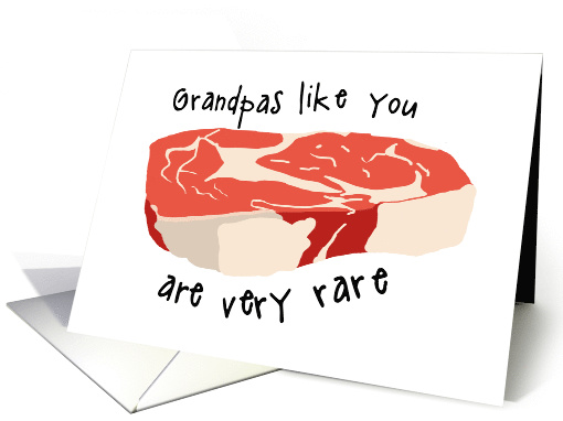 Funny Steak Pun Thank You for Grandpa card (1557292)