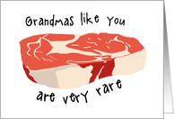 Funny Steak Pun Thank You for Grandma card