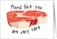 Funny Steak Pun Thank You for Mom card