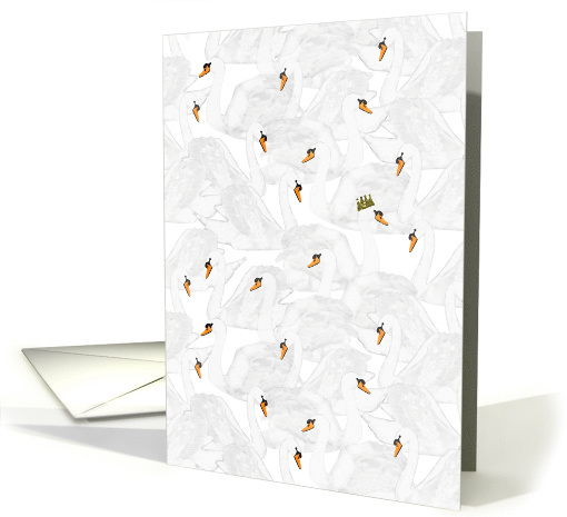 Swan with Crown Thank You card (1559546)