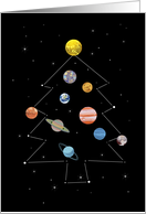 Tree Constellation Outer Space Christmas card