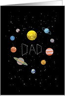 Space, Planets, Stars Birthday for Dad card