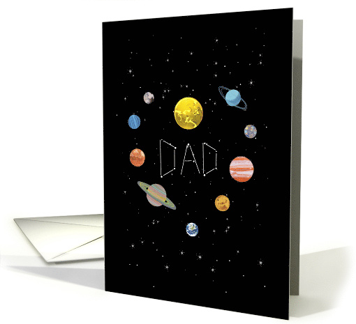 Space, Planets, Stars Birthday for Dad card (1563780)