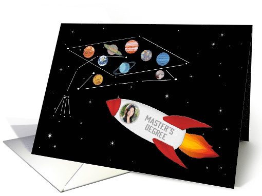 Custom Graduation with Master's Degree Announcement card (1566254)