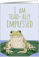 Toad Pun Congratulations card