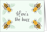 Bee Announcement Here’s the Buzz card