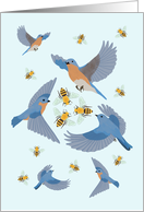 The Birds and the Bees Pregnancy Announcement card