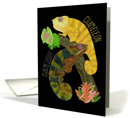 Funny Chameleon Blank Note card (1633602)