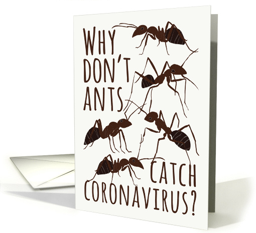 Ant Pun Coronavirus Get Well card (1660620)