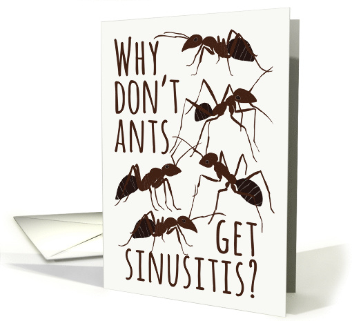 Ant Pun Get Well from Sinusitis card (1660674)