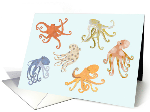 Illustration of Octopuses World Octopus Day card (1667198)