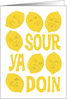 Funny Lemon Pun Thinking of You card