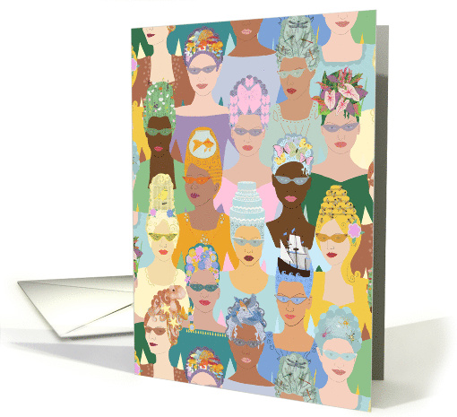 Rococo Hairstyles Blank Note card (1675942)